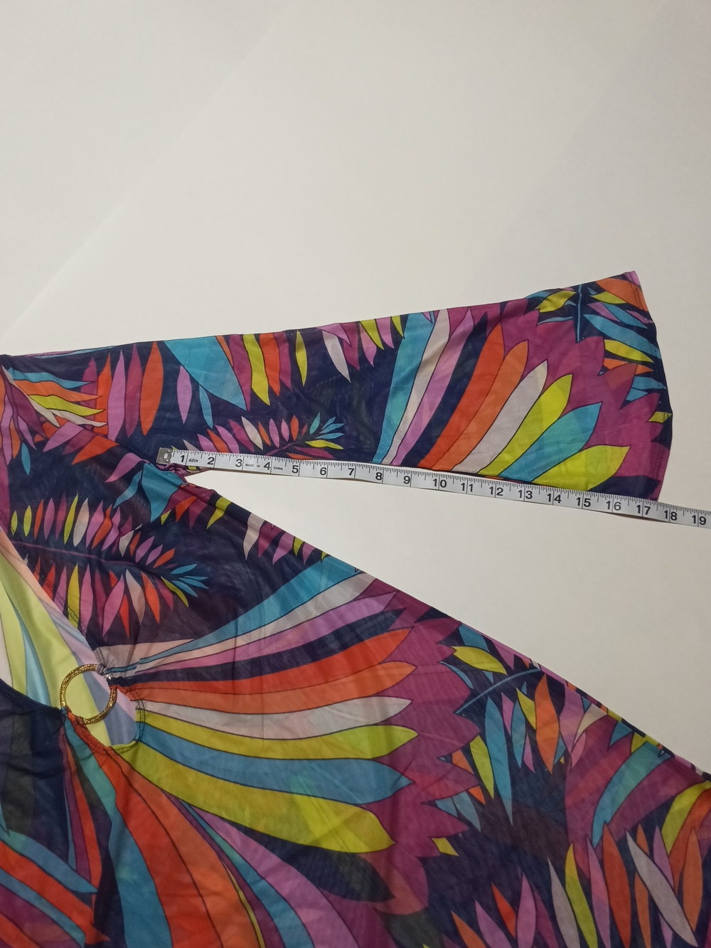 Trina Turk Paralia Multicolor Sheer Long-Sleeve Maxi Swim Cover-Up - Picture 6 of 11